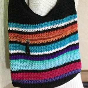 The Sak crochet shoulder bag purse tote